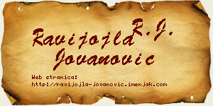 Ravijojla Jovanović vizit kartica